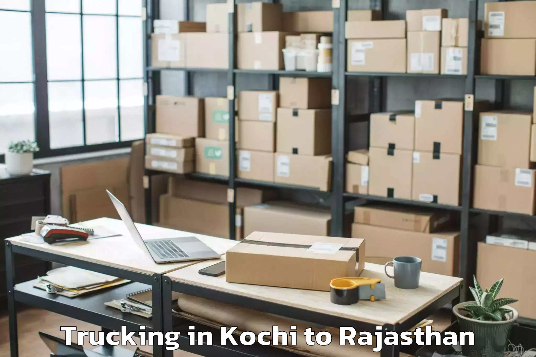 Kochi to Kishangarh Bas Trucking Booking